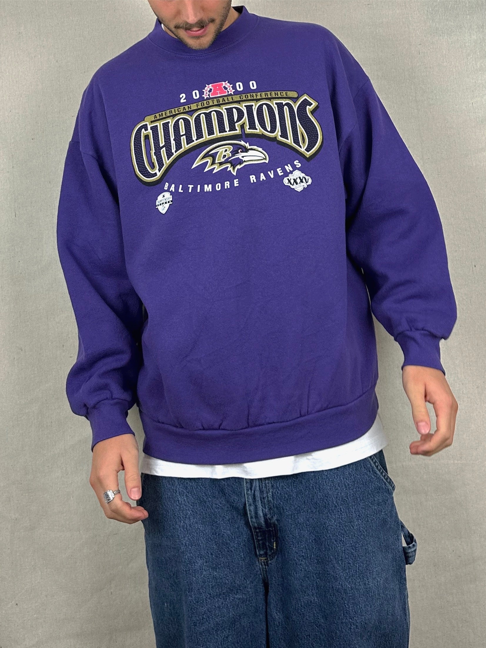 Ravens hot sale crewneck sweatshirt