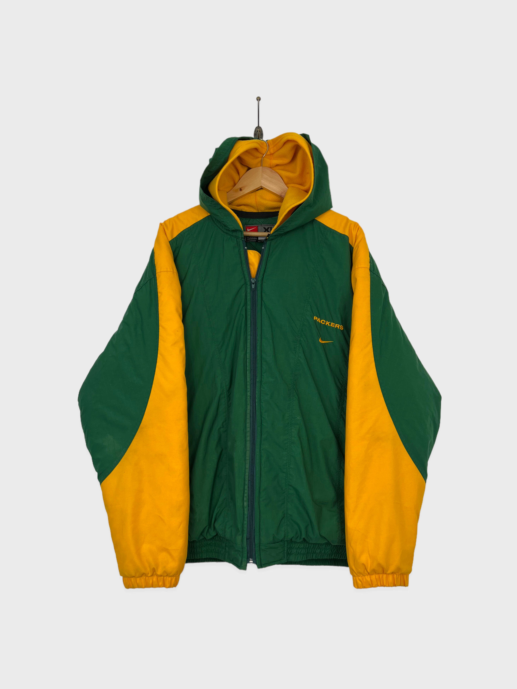 90's Nike Green Bay Packers NFL Embroidered Vintage Puffer