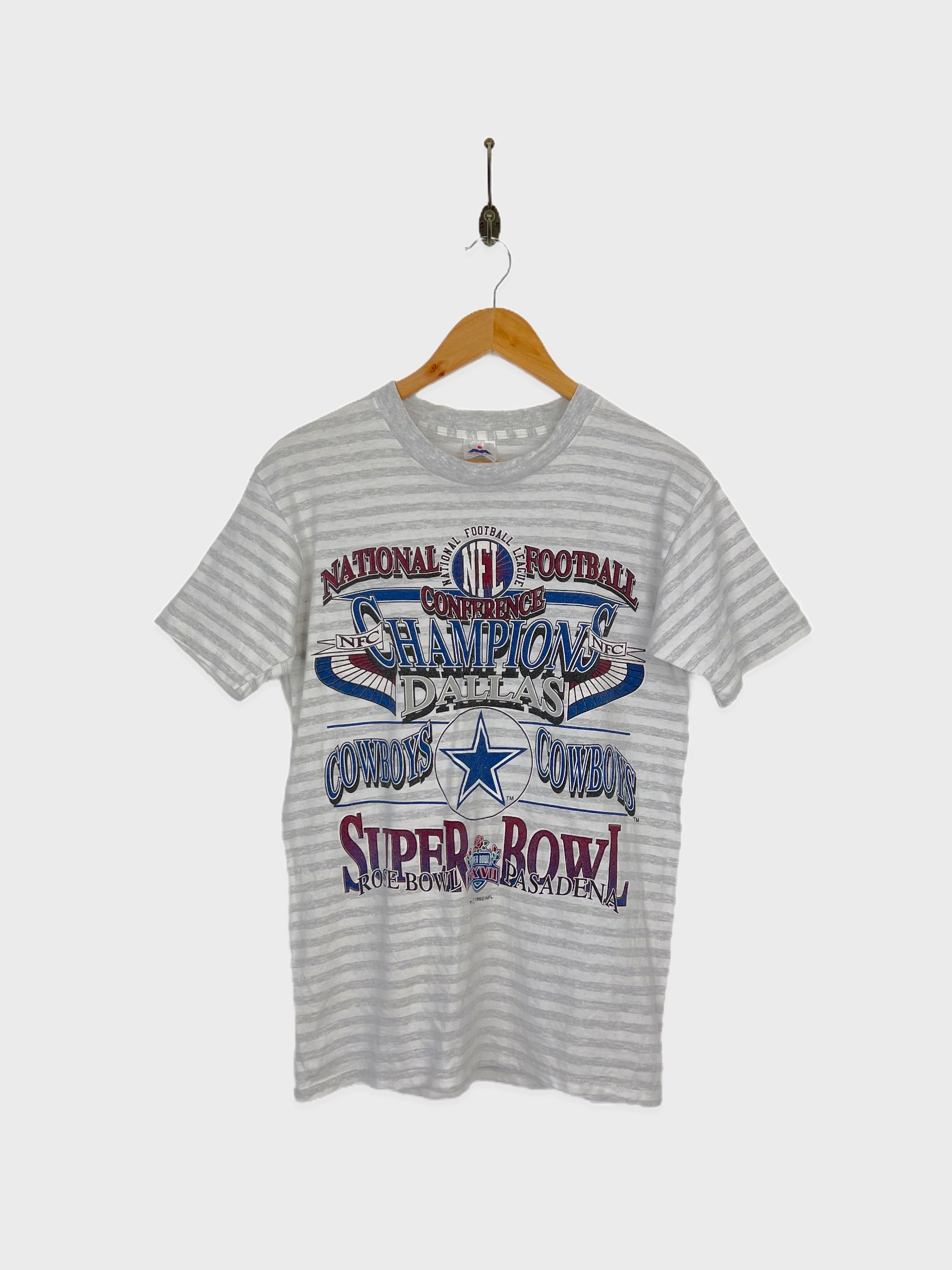 Vintage 90s Dallas Cowboys Superbowl Champs Trench Shirt - Made in USA -  Medium