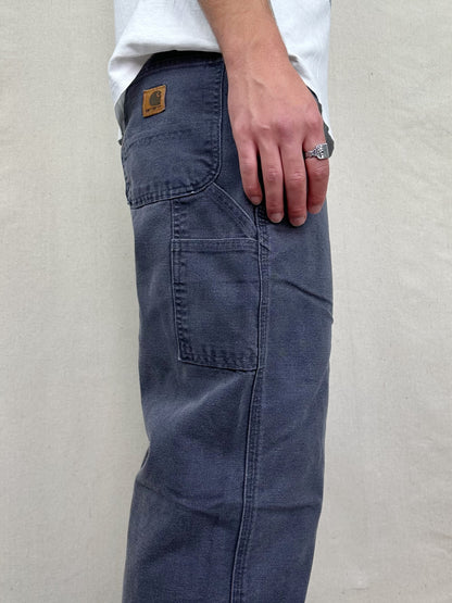 90's Carhartt Heavy Duty USA Made Vintage Carpenter Jeans Size 31x31