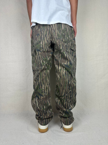 90's Realtree Camo USA Made Vintage Cargo Pants Size 33x34