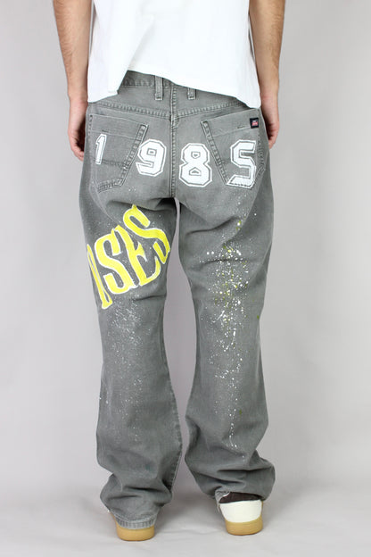 90's Dickies Guns N' Roses Painted Vintage Jeans Size 35x32