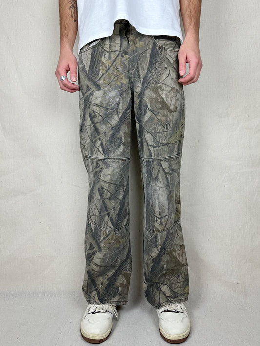 90's Realtree Camo Vintage Double Knee Jeans Size 31x30