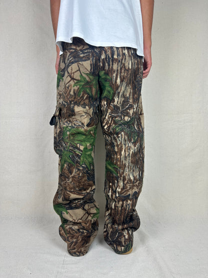 90's Cabela's Realtree Camo USA Made Vintage Fleece Pants Size 38x35