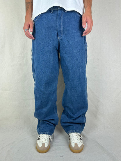 90's Dickies Heavy Duty Vintage Carpenter Jeans Size 34x33