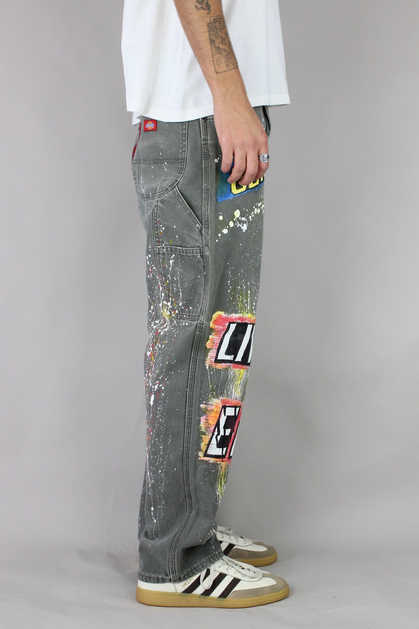 90's Dickies Guns N' Roses Painted Vintage Carpenter Jeans Size 32x32