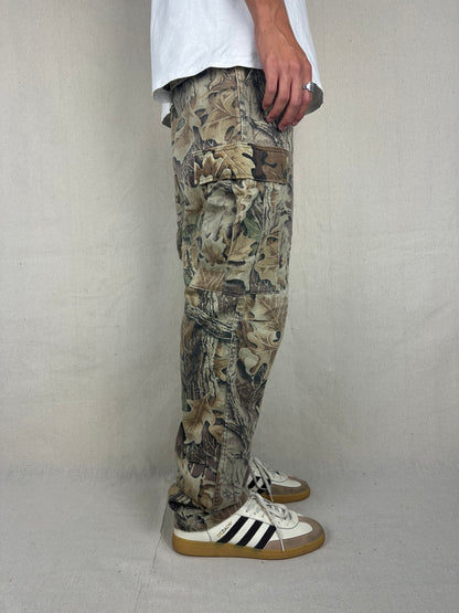 90's Realtree Camo USA Made Vintage Cargo Pants Size 34x33