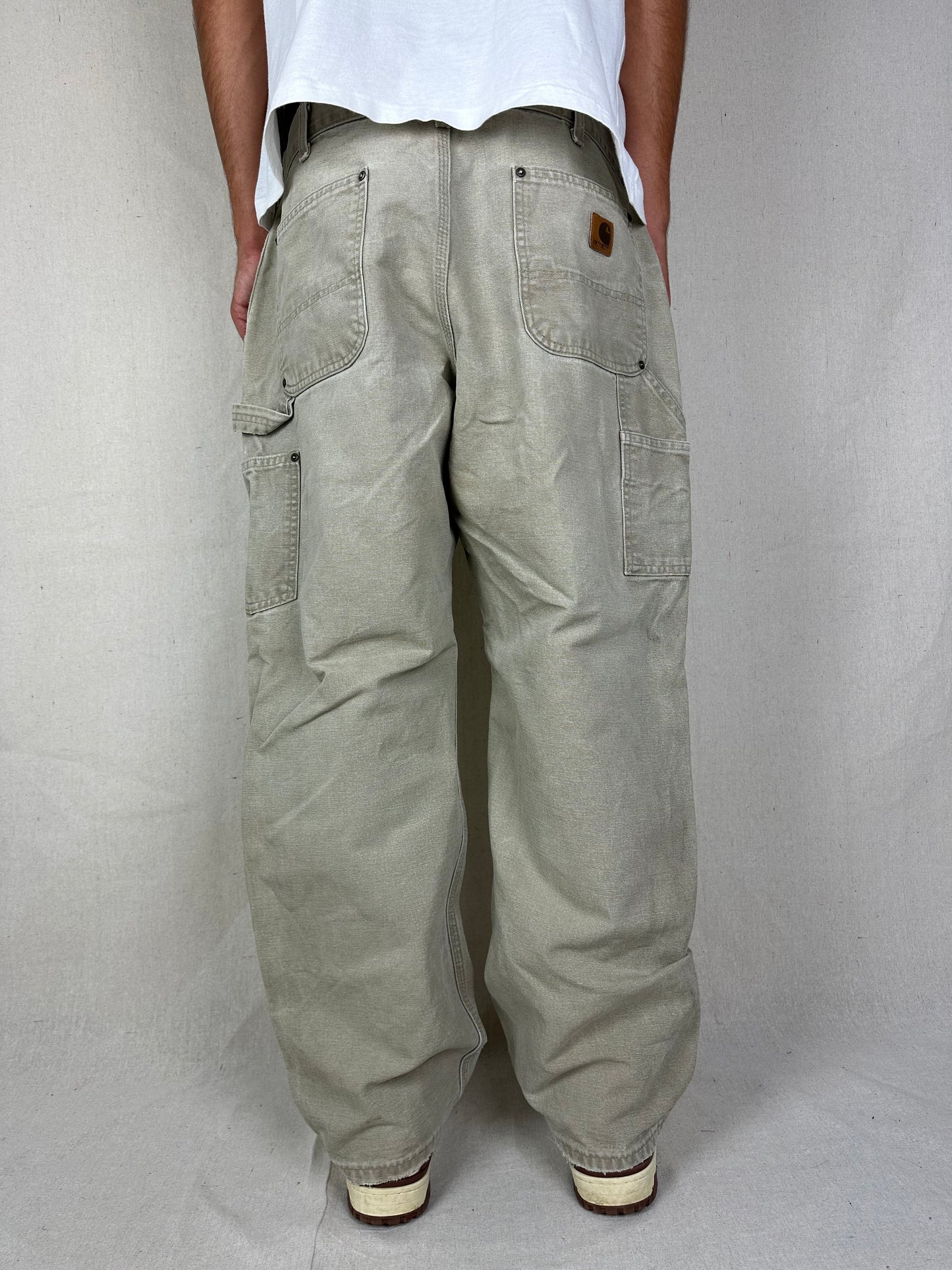 90's Carhartt Heavy Duty Double Knee Vintage Carpenter Jeans Size 37x30