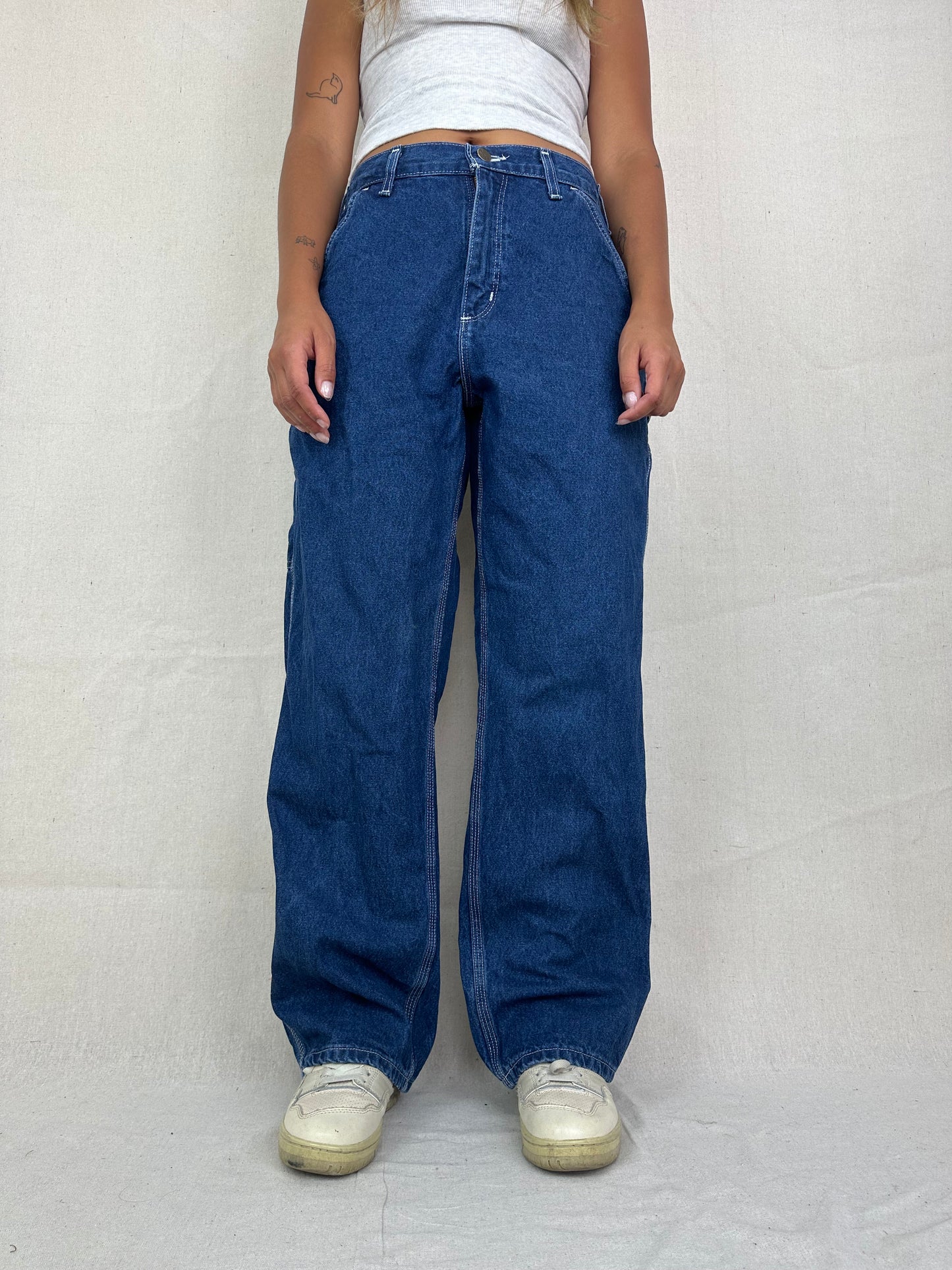 90's Carhartt Contrast Stitch Vintage Carpenter Jeans Size 30x31