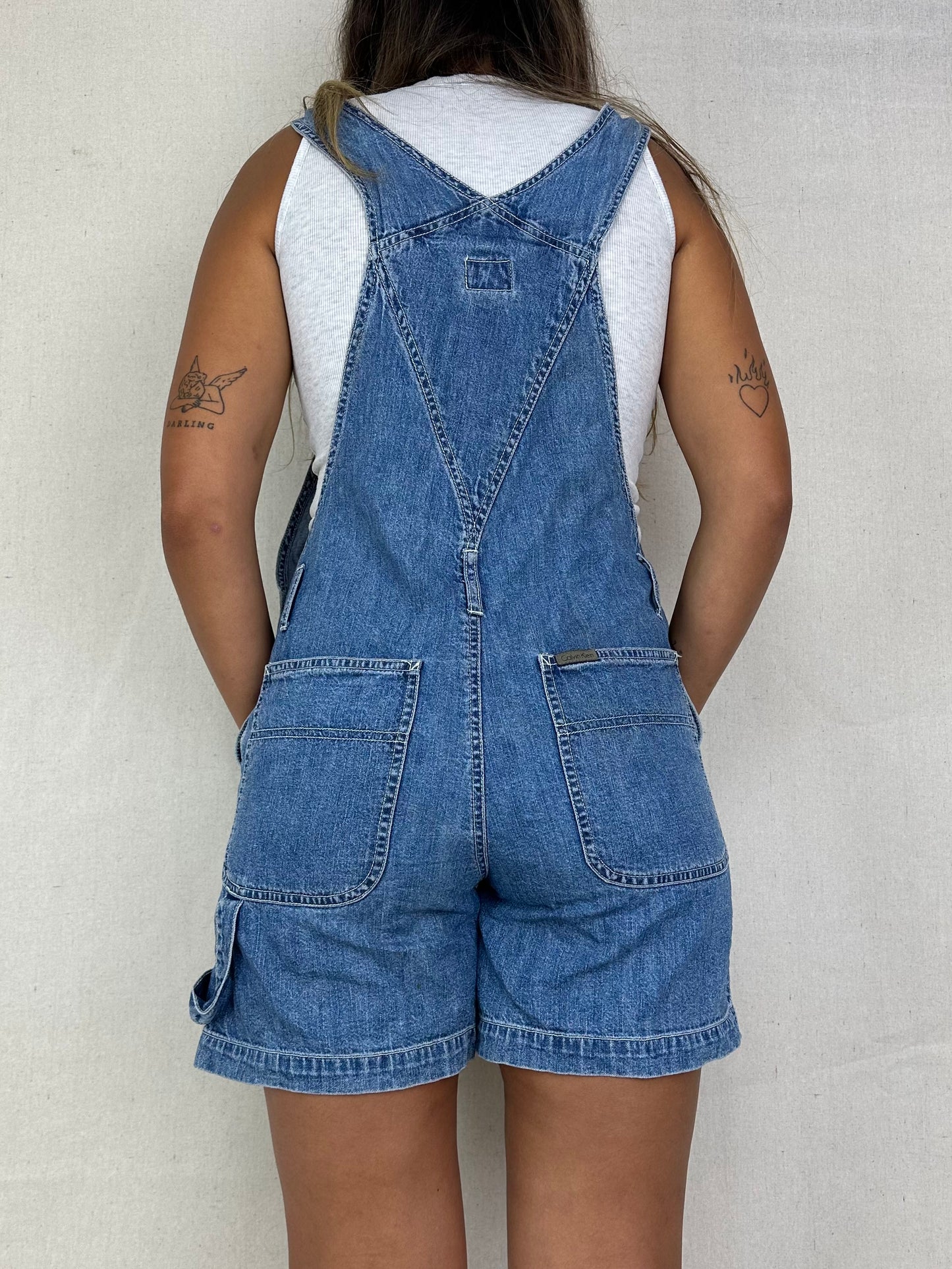 90's Calvin Klein Jeans Denim Overalls Shorts