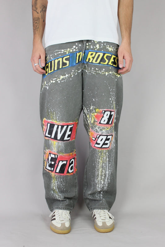 90's Dickies Guns N' Roses Painted Vintage Carpenter Jeans Size 32x32