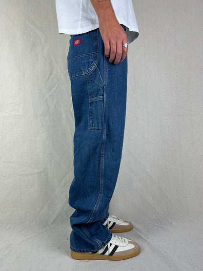 90's Dickies Heavy Duty Vintage Carpenter Jeans Size 34x33