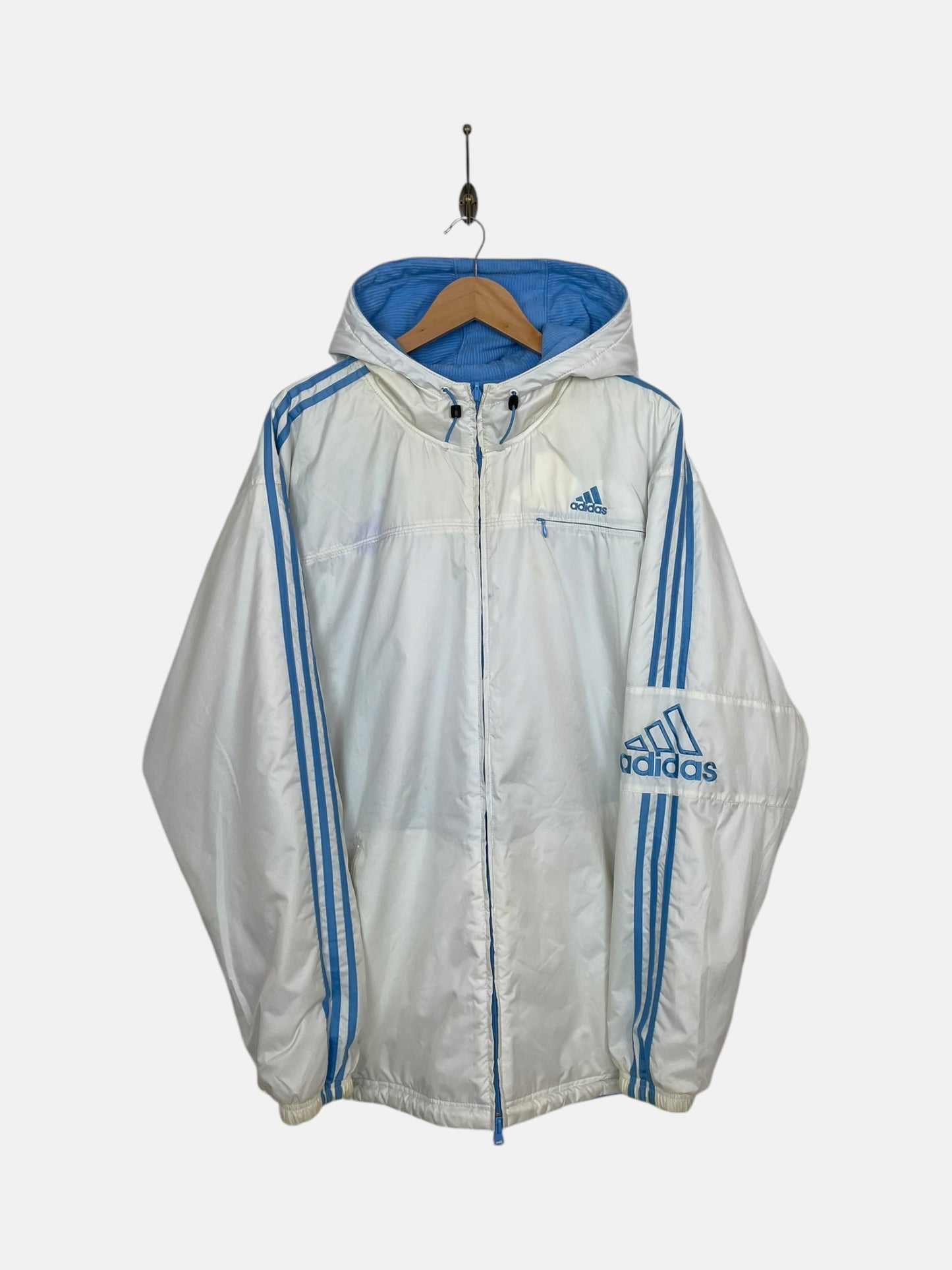 90's Adidas Embroidered Vintage Reversible Jacket Size 2XL-3XL