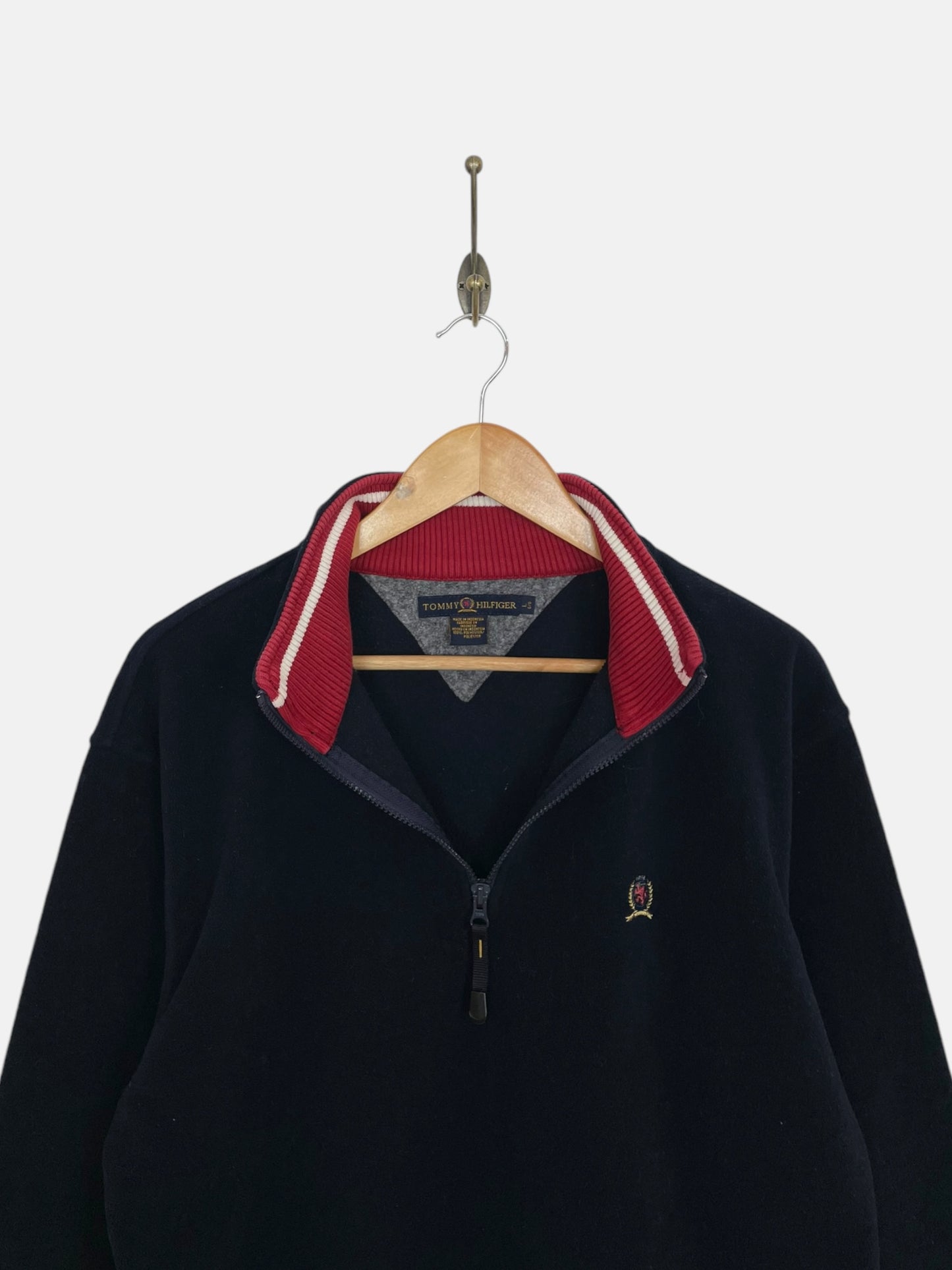 90's Tommy Hilfiger Vintage Embroidered Quarterzip Sweatshirt Size L-XL