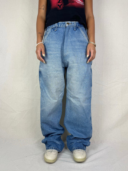 90's Carhartt Heavy Duty Vintage Carpenter Jeans Size 30x33