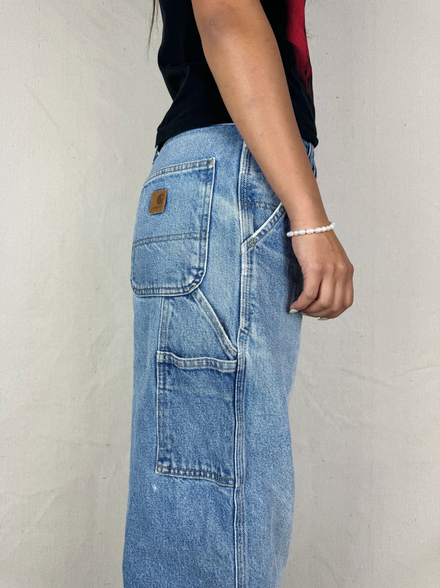 90's Carhartt Heavy Duty Vintage Carpenter Jeans Size 30x33