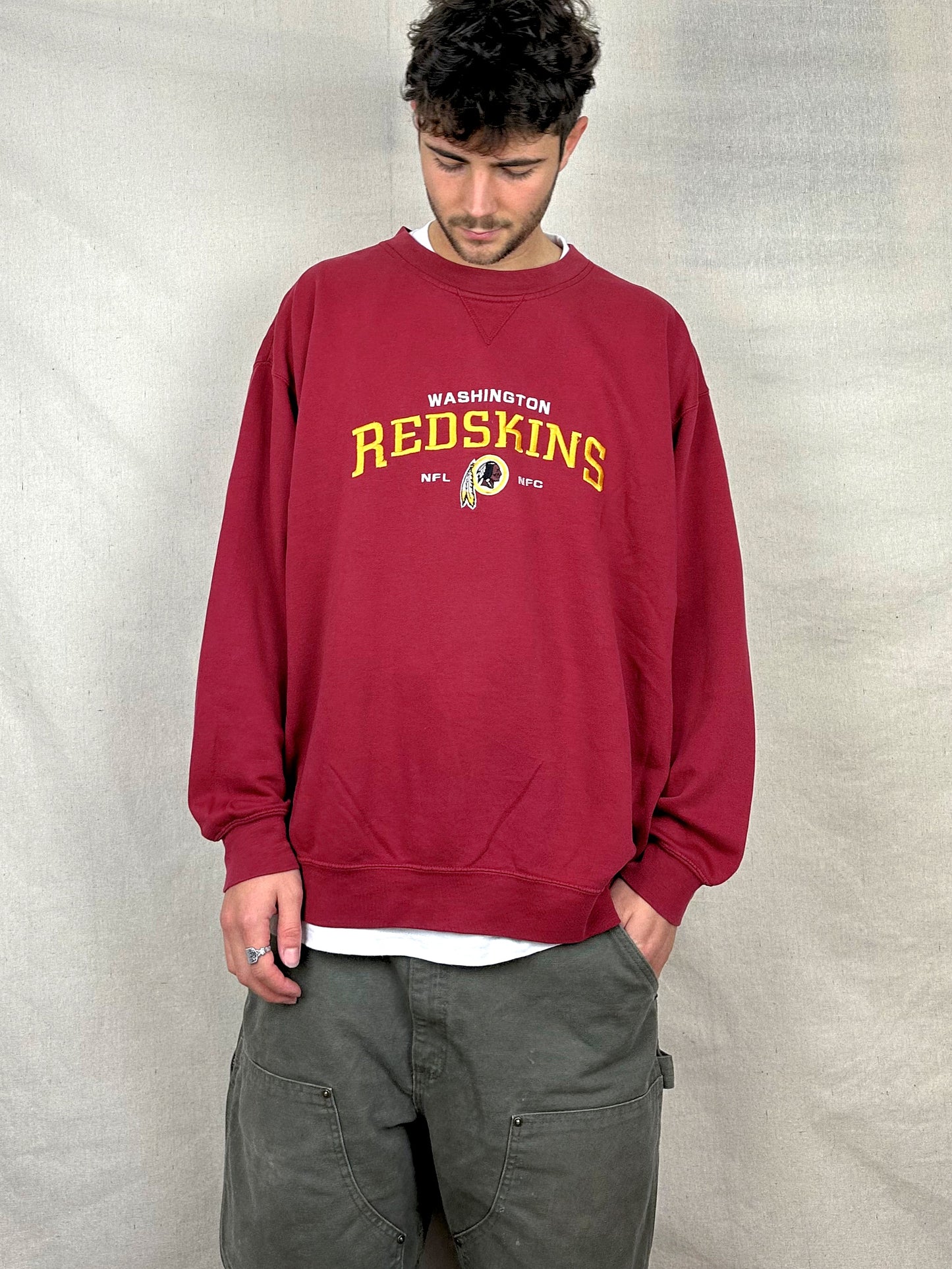 90's Washington Redskins NFL Embroidered Vintage Sweatshirt Size XL-2XL