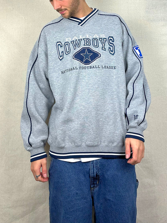 Vintage 90’s NFL Dallas Cowboys Football Lee Sport Navy Crewneck Sweater XL