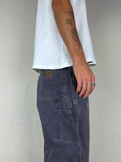 90's Carhartt Heavy Duty Vintage Carpenter Jeans Size 34x33