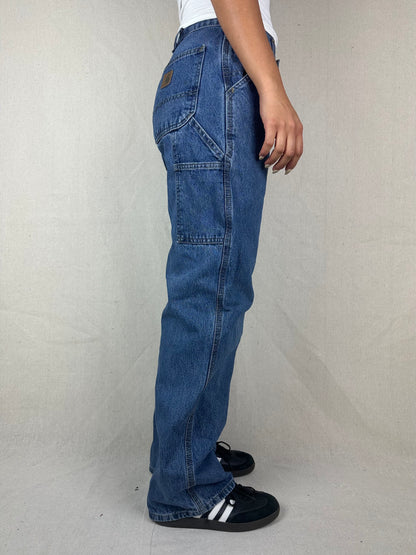 90's Carhartt Heavy Duty Vintage Carpenter Jeans Size 29x30