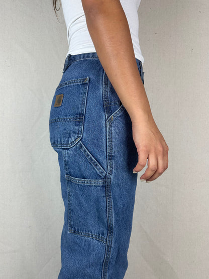 90's Carhartt Heavy Duty Vintage Carpenter Jeans Size 29x30