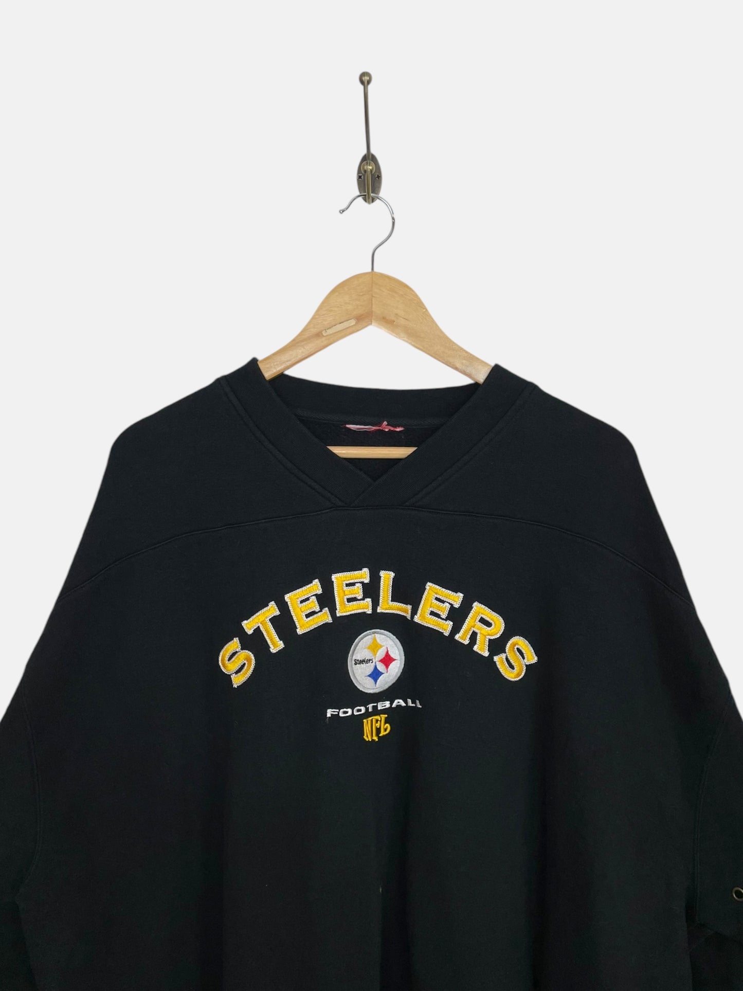 90's Steelers Embroidered Vintage Sweatshirt Size 2XL-3XL