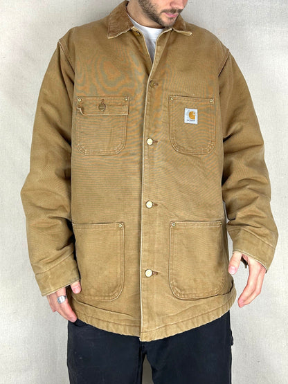 90's Carhartt Heavy Duty Lined Vintage Jacket Size 2-3XL