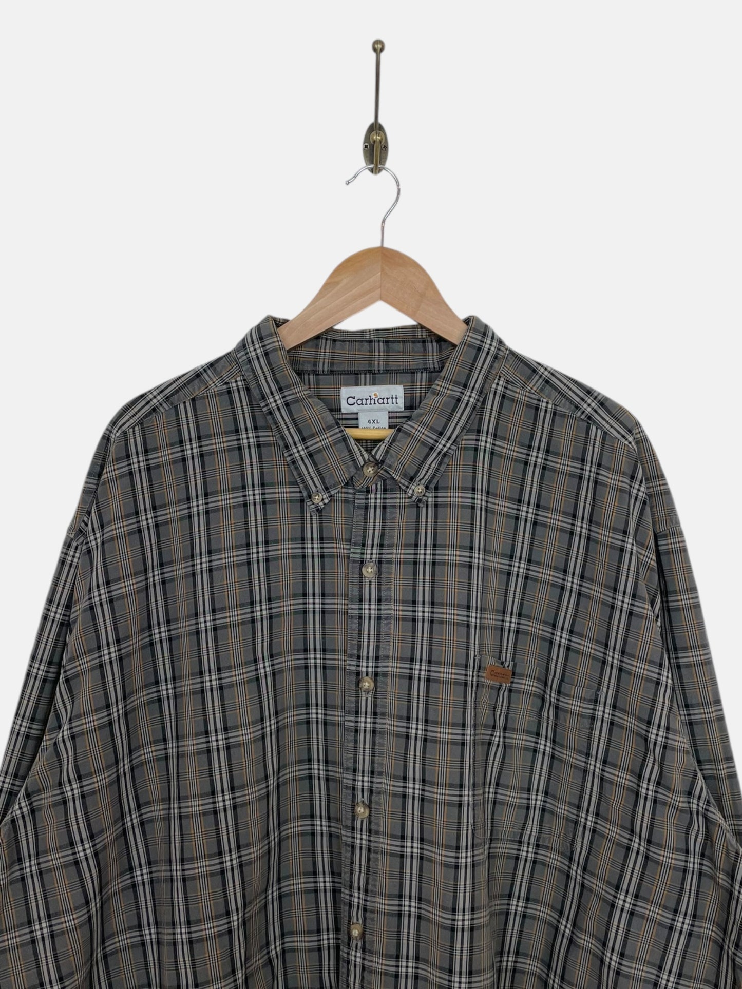 90's Carhartt Vintage Button-Up Long Sleeve Shirt Size 3XL