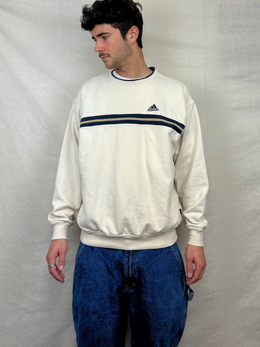 90's Adidas Embroidered Vintage Sweatshirt Size M-L