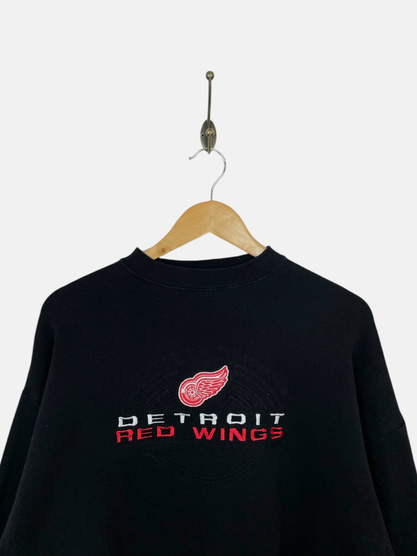 90's Detroit Red Wings Sweatshirt Embroidered Size L-XL