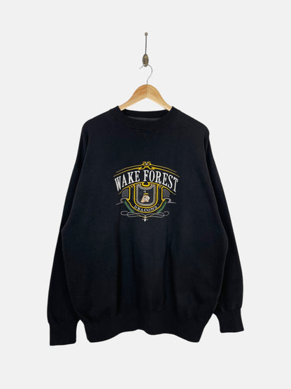 90's Wake Forest Sweatshirt Embroidered Size 2XL