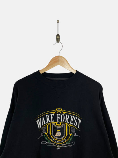 90's Wake Forest Sweatshirt Embroidered Size 2XL