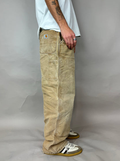 90's Carhartt Vintage Double Knee Carpenter Jeans Size 44x32