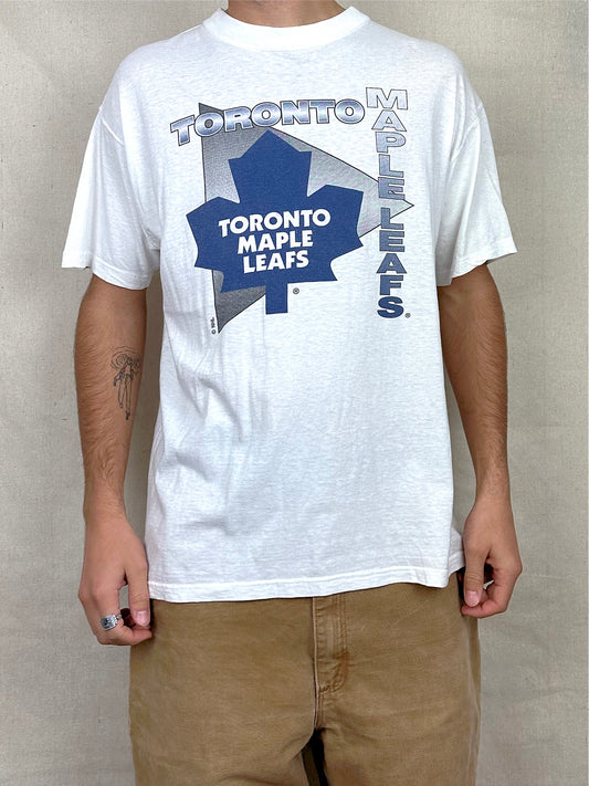 90's Toronto Maple Leafs NHL Vintage T-Shirt Size M-L