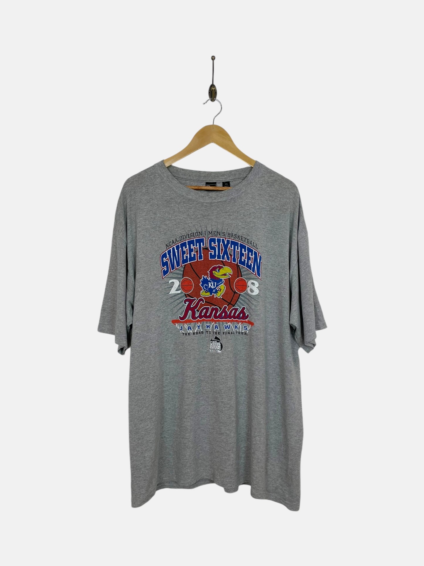 90's Sweet Sixteen Kansas Jayhawks Vintage T-Shirt Size 2XL