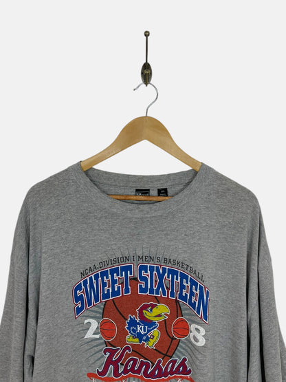 90's Sweet Sixteen Kansas Jayhawks Vintage T-Shirt Size 2XL