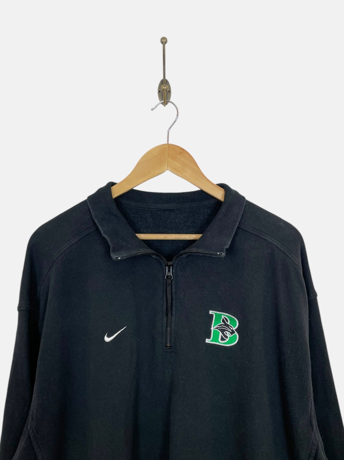 90's Nike Bluffton Bobcats Embroidered Vintage Quarterzip Sweatshirt Size 2XL