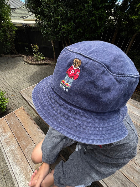 90's Polo Bear Embroidered Bucket Hat