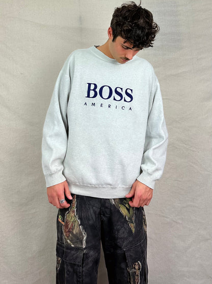 90's Hugo Boss Embroidered Vintage Sweatshirt Size M