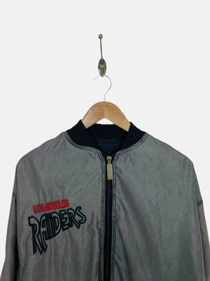 90's Raiders Embroidered Vintage Bomber Jacket Size M