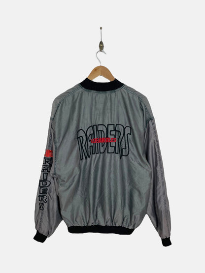 90's Raiders Embroidered Vintage Bomber Jacket Size M