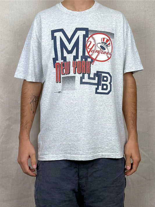 1993 New York Yankees MLB USA Made Vintage T-Shirt Size L-XL