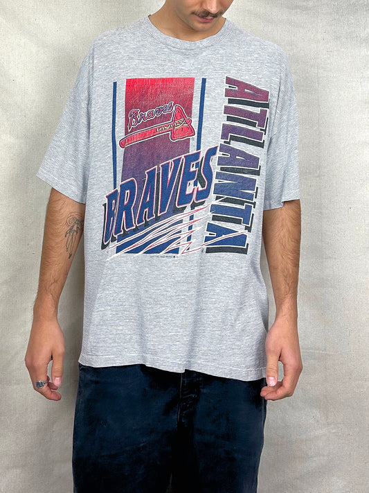 90's Atlanta Braves MLB USA Made Vintage T-Shirt Size L-XL