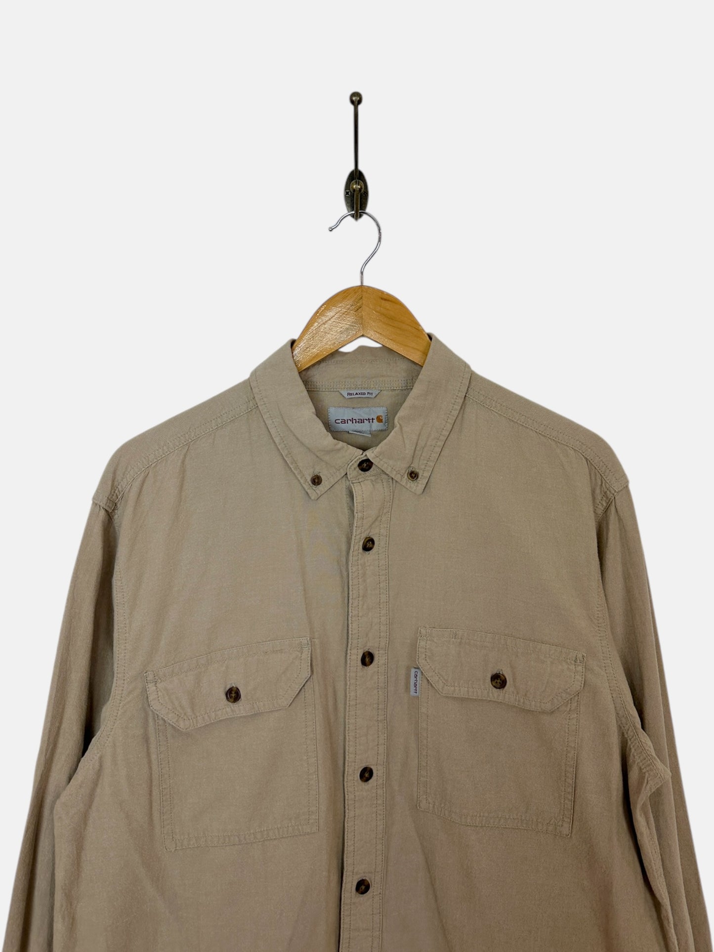 90's Carhartt Vintage Button-up Long Sleeve Shirt Size XL