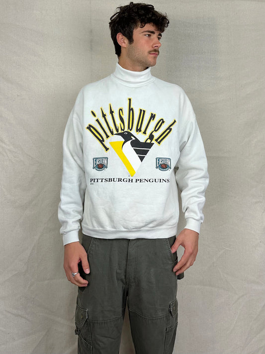 Vintage Pittsburgh Penguins Embroidered Sweatshirt Made in USA