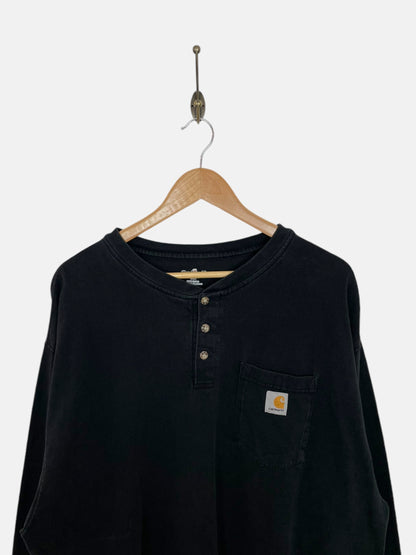 90's Carhartt Vintage Long Sleeve Button-up T-Shirt Size 2XL