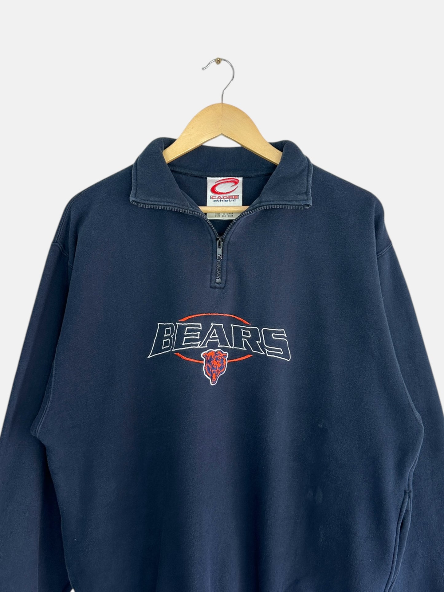 90's Bears Embroidered Vintage Quarter-zip Sweatshirt Size L