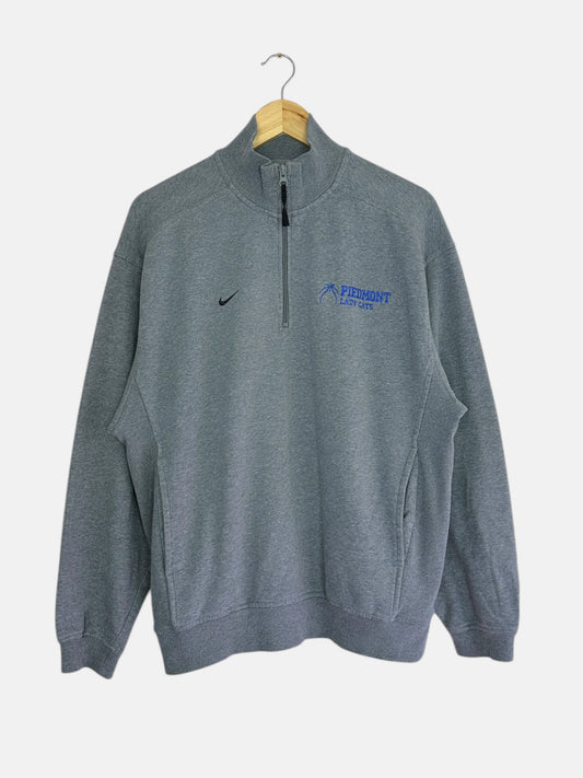 90's Nike Piedmont Lady Cats Embroidered Vintage Quarter-zip Sweatshirt Size L