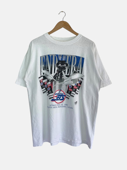 90's NHL Winnipeg Jets " End of an Era" Vintage T-Shirt Size M-L