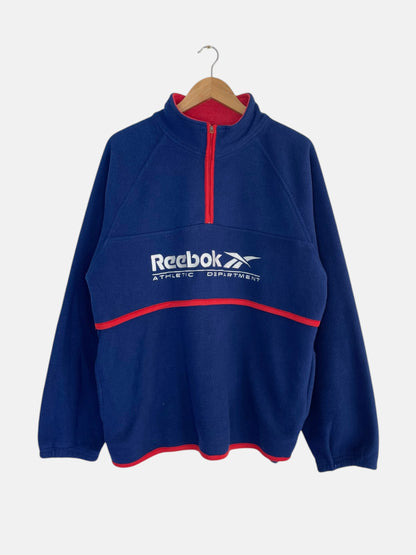 90's Reebok Embroidered Vintage Quarter-zip Sweatshirt Size 2XL